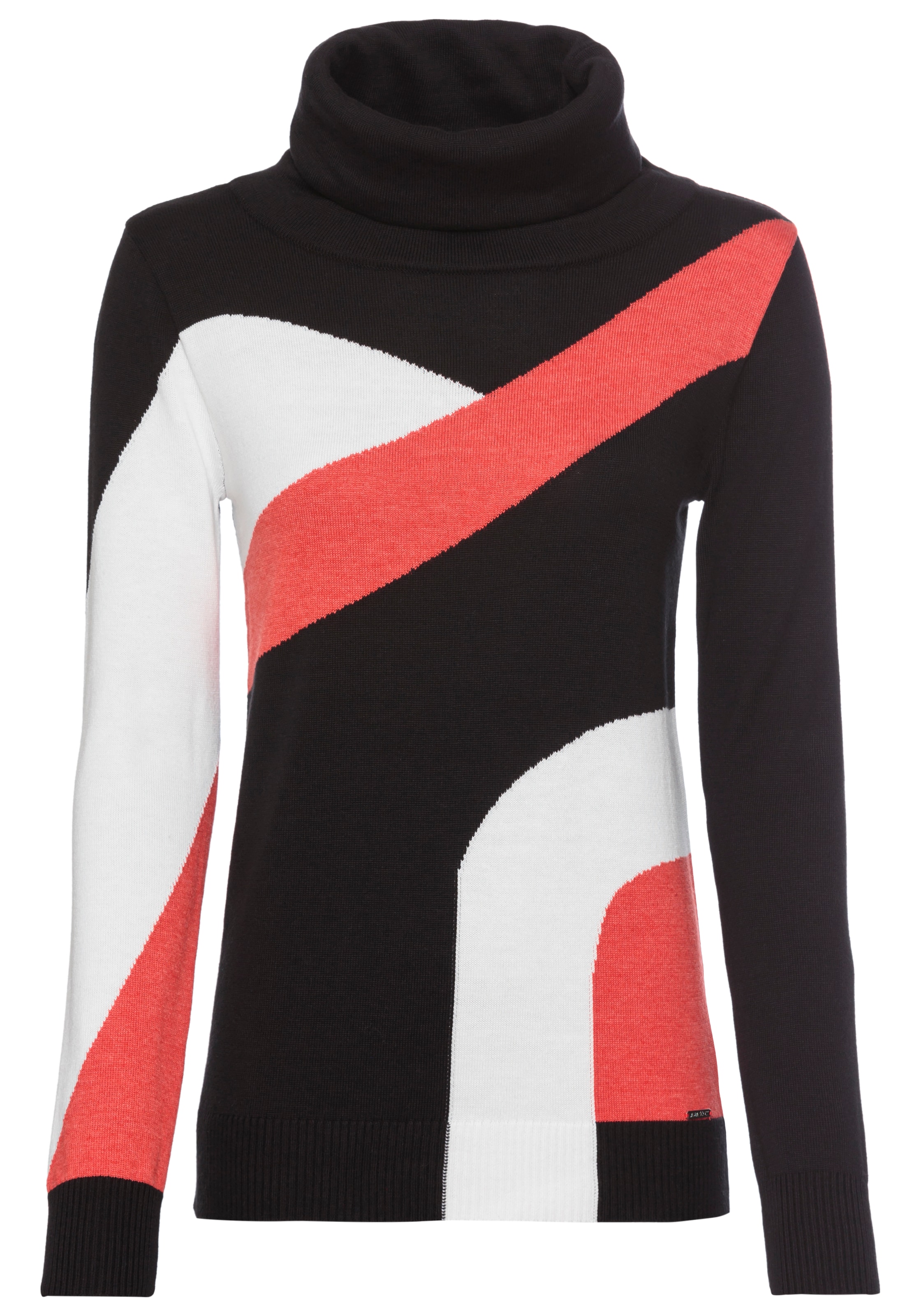 Laura Scott Strickpullover , mit Rollkragen und Colorblock Design