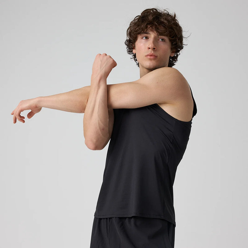 Tank Top Mesh Herren aus recyceltem Polyamid Schwarz