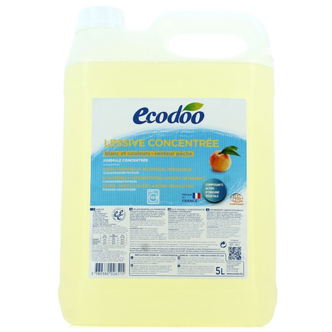 Ecodoo Wasmiddel Geconcentreerd Perzik 5000ml
