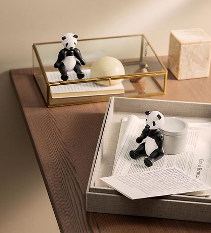 Kay Bojesen Tr?figur - Panda - 15 cm - WWF 2019 - Lille - Sort/H