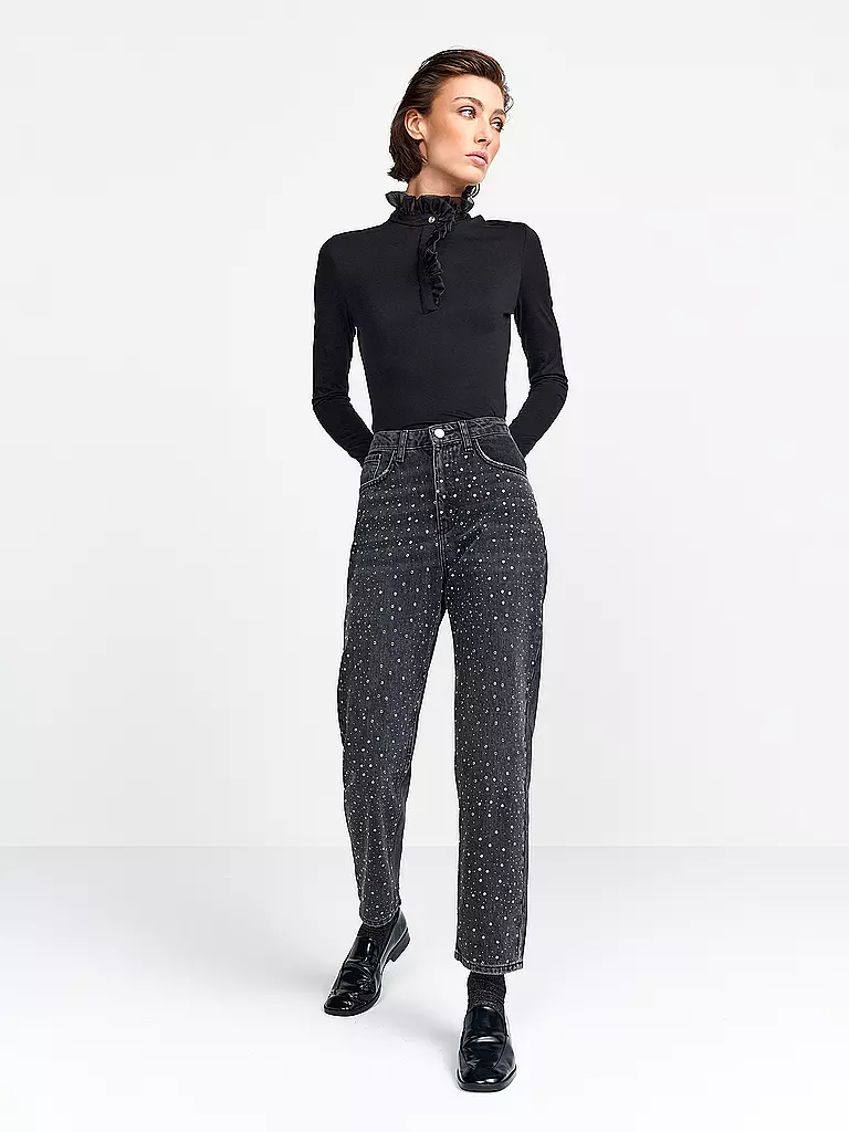 RICH & ROYAL Langarmshirt schwarz