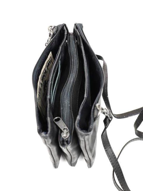 Bear Design Callisto Pelle Portemonneetasje Uma Zwart CP1119
