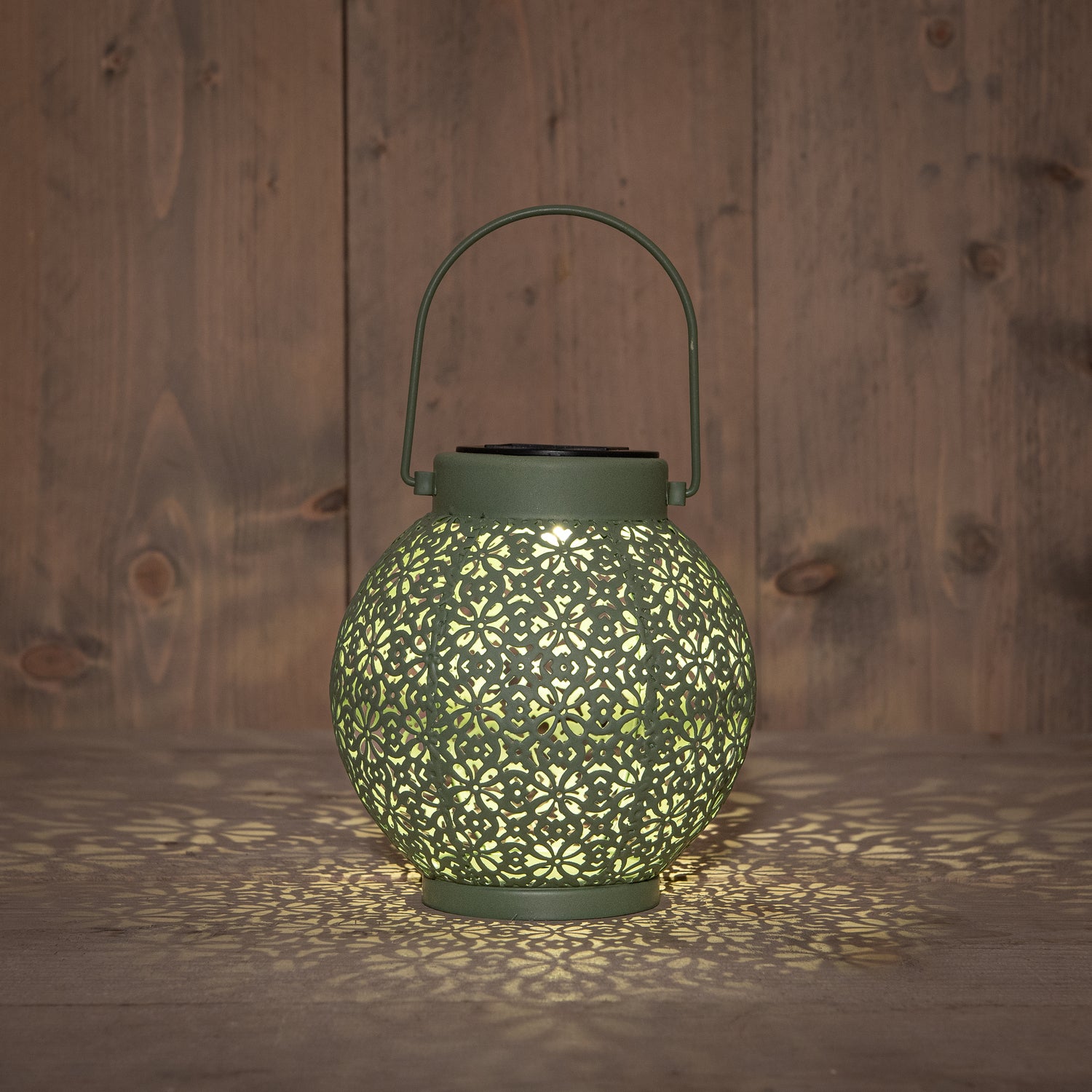 Anna's Collection solar lantaarn groen D 14,5 H 16 cm