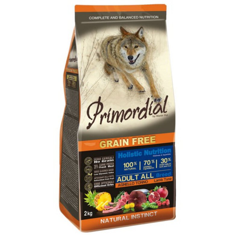 Ração Primordial Adult Grain Free com Cordeiro e Atum para Cães