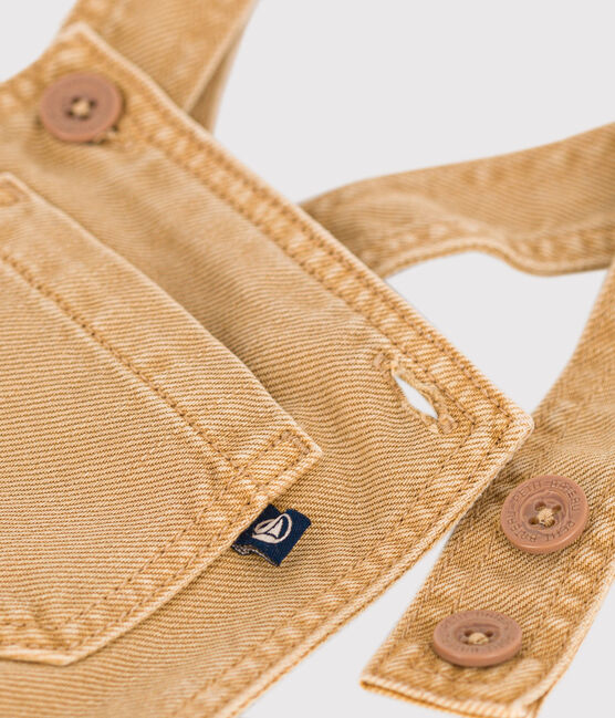 Salopette courte en denim de couleur bébé