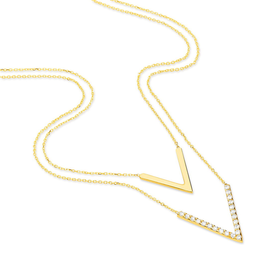 Collier Daina Or Jaune Oxyde De Zirconium