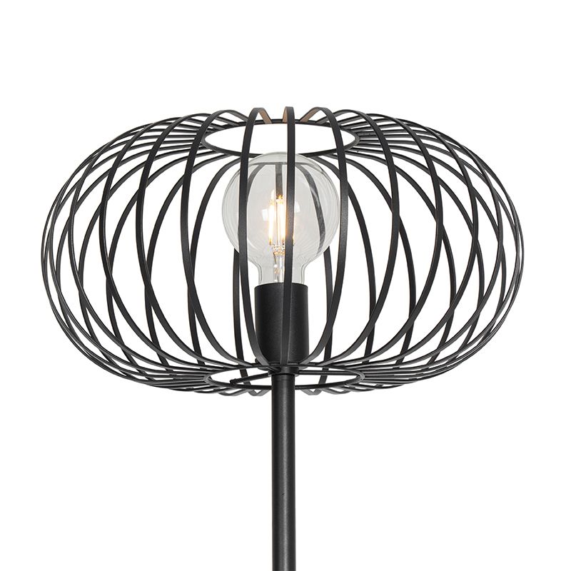 Design vloerlamp zwart draad - Johanna