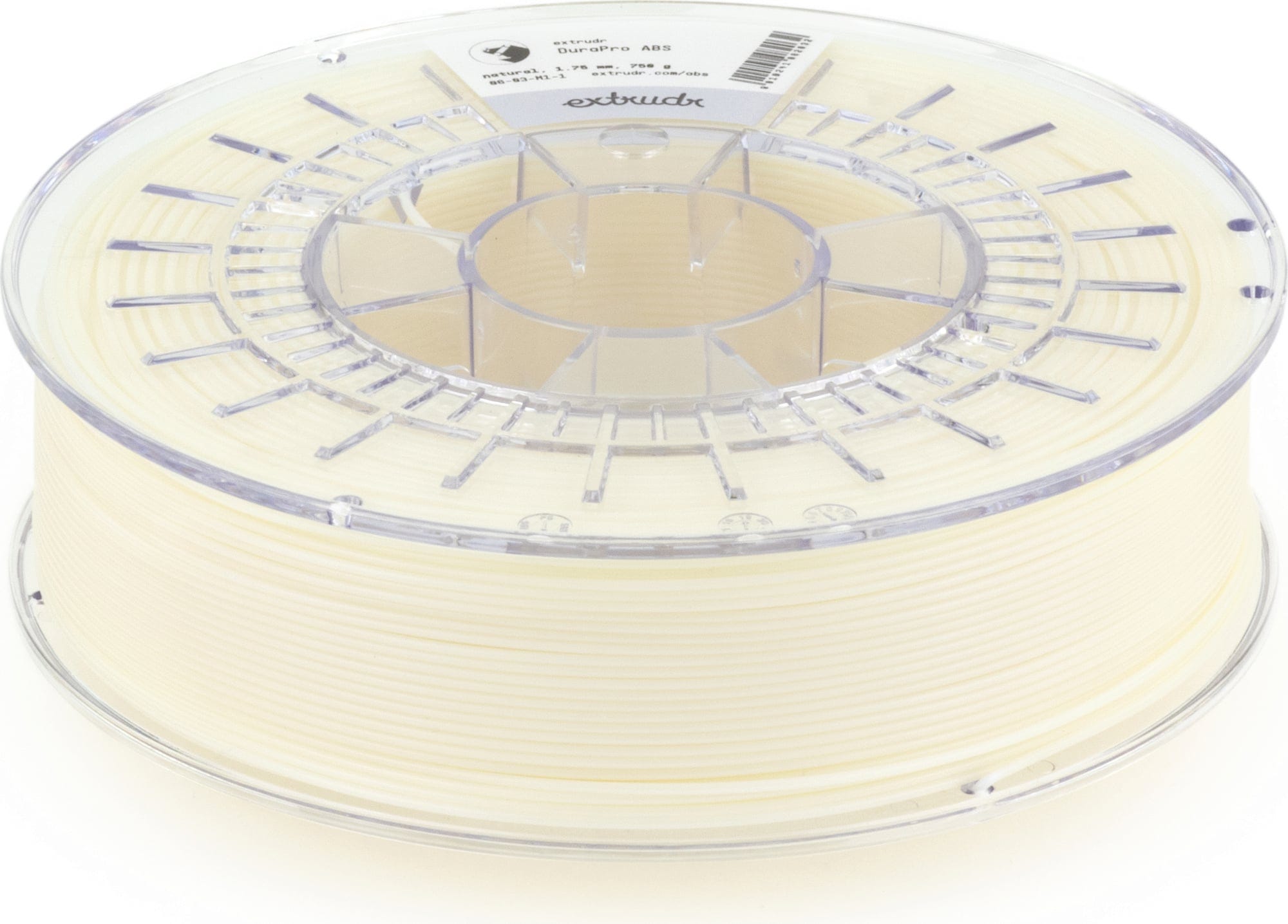 Extrudr  DuraPro ABS Natur, 1,75 mm / 750 g    Spezielles ABS für Industrieanwendungen in Natur