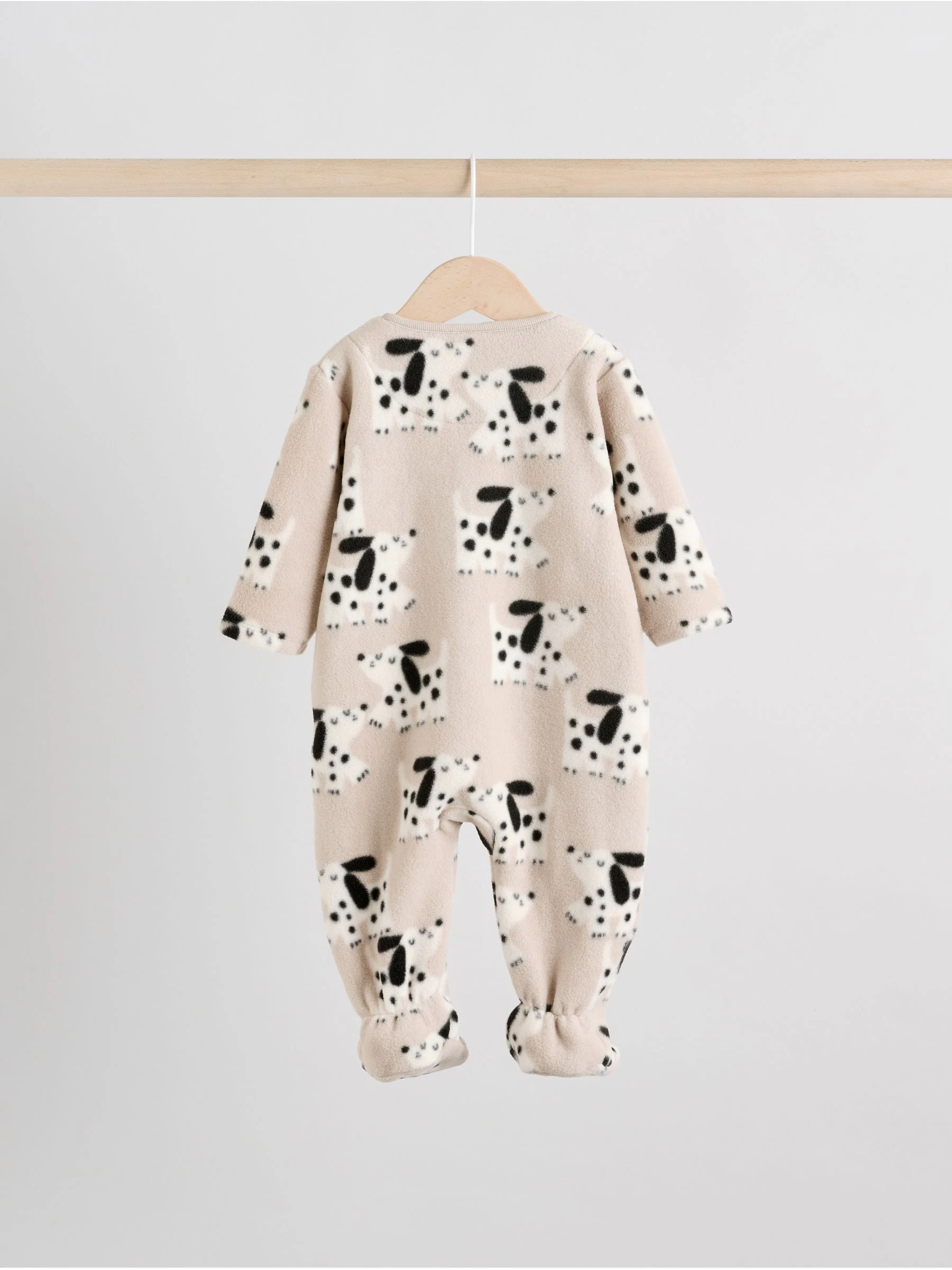 Neutraal - Set van 2 baby-onesies van microfleece met tweewegrits