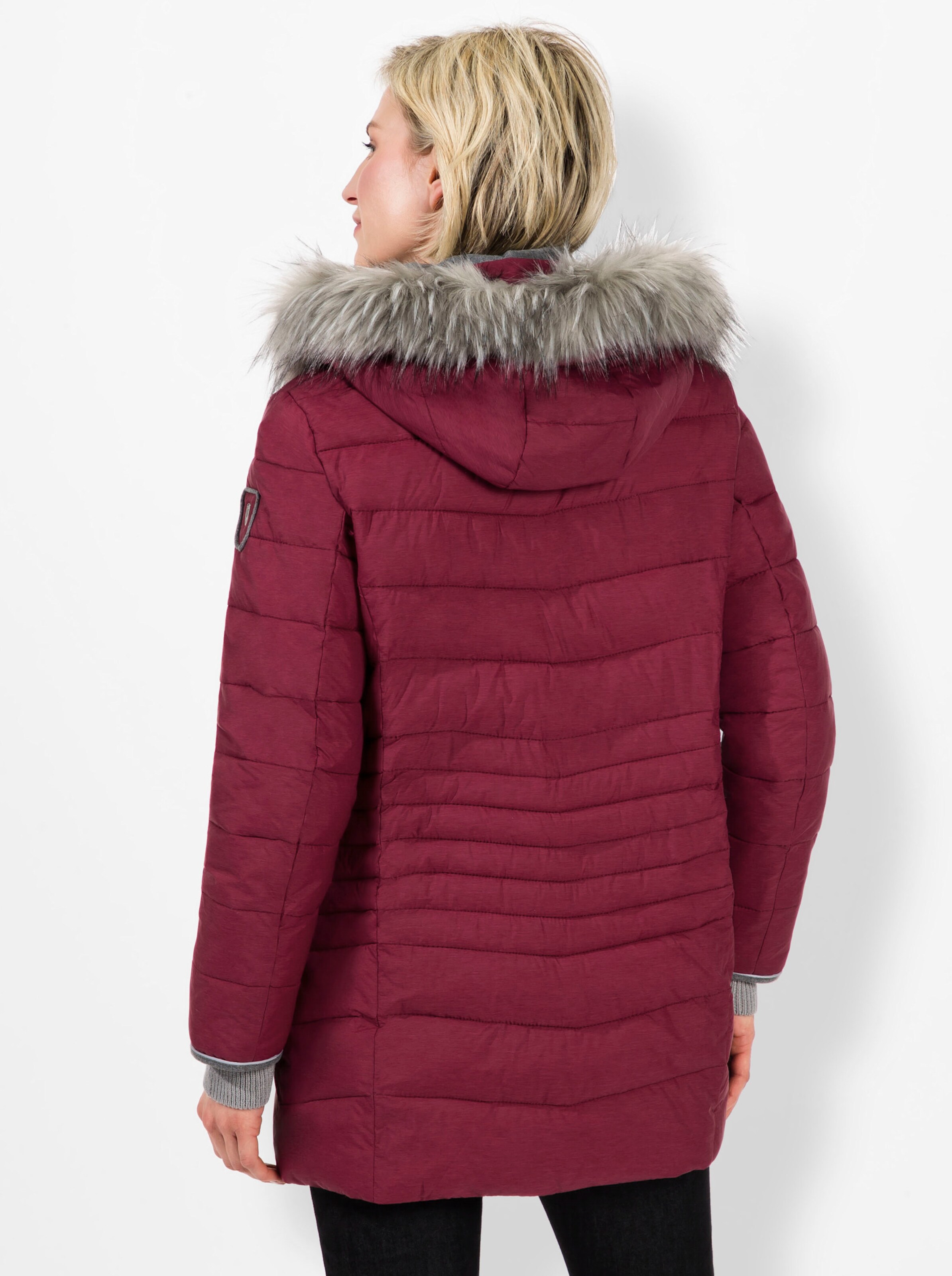 Steppjacke in bordeaux