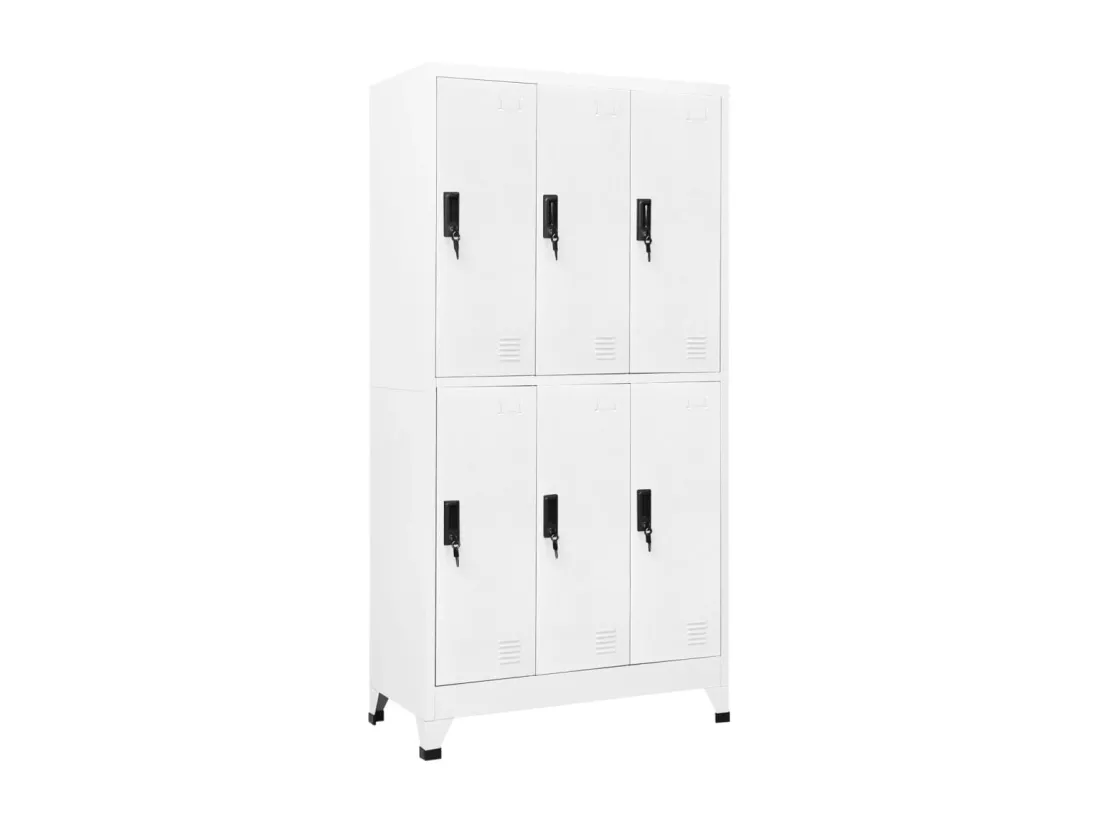 Armoire à casiers Blanc 90x45x180 cm Acier