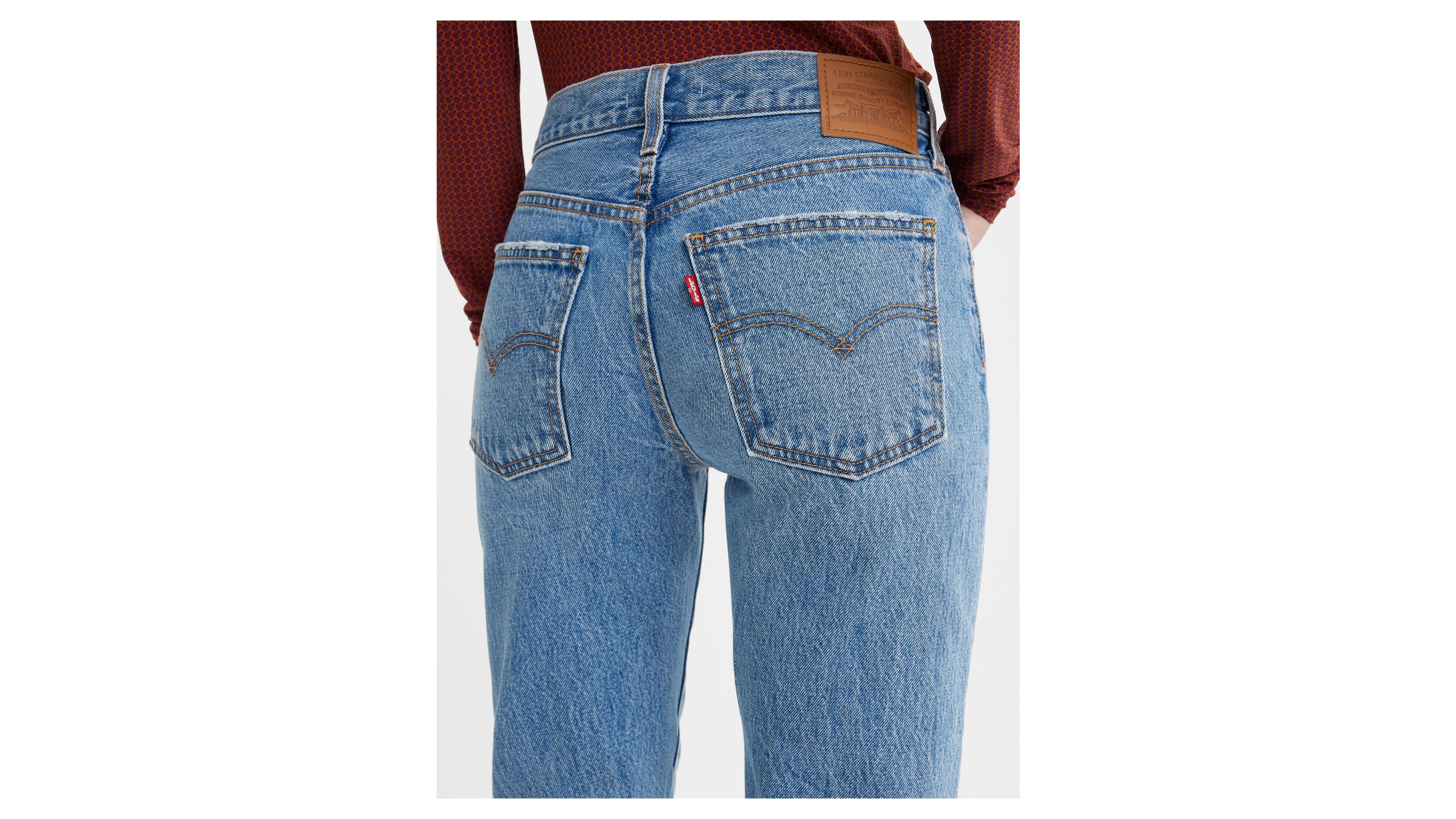 Jean Middy Straight - Medium Indigo Worn In - Bleu