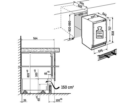 LIEBHERR - Cave à vin de service + vieillissement UWpri 3672-20