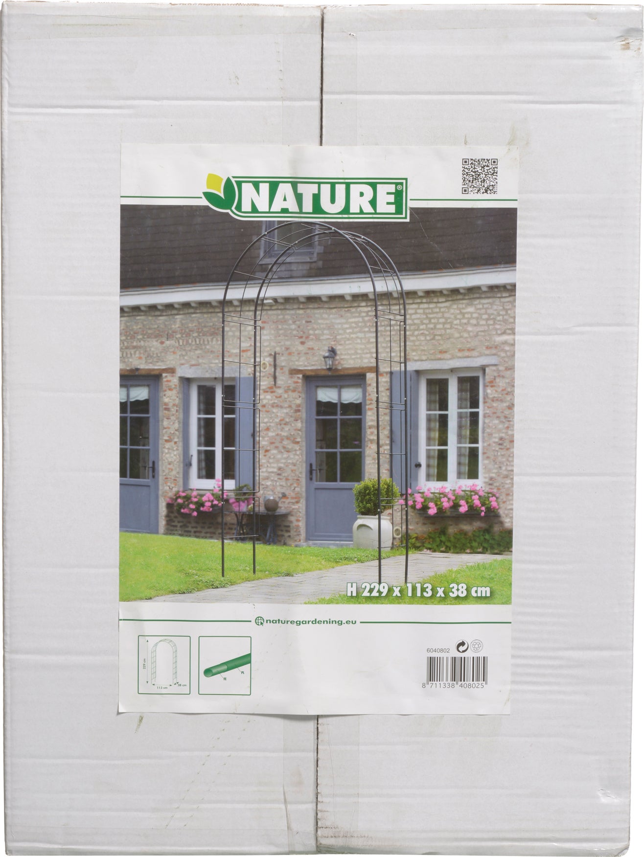 Nature rozenboog 229 x 113 x 38 cm zwart
