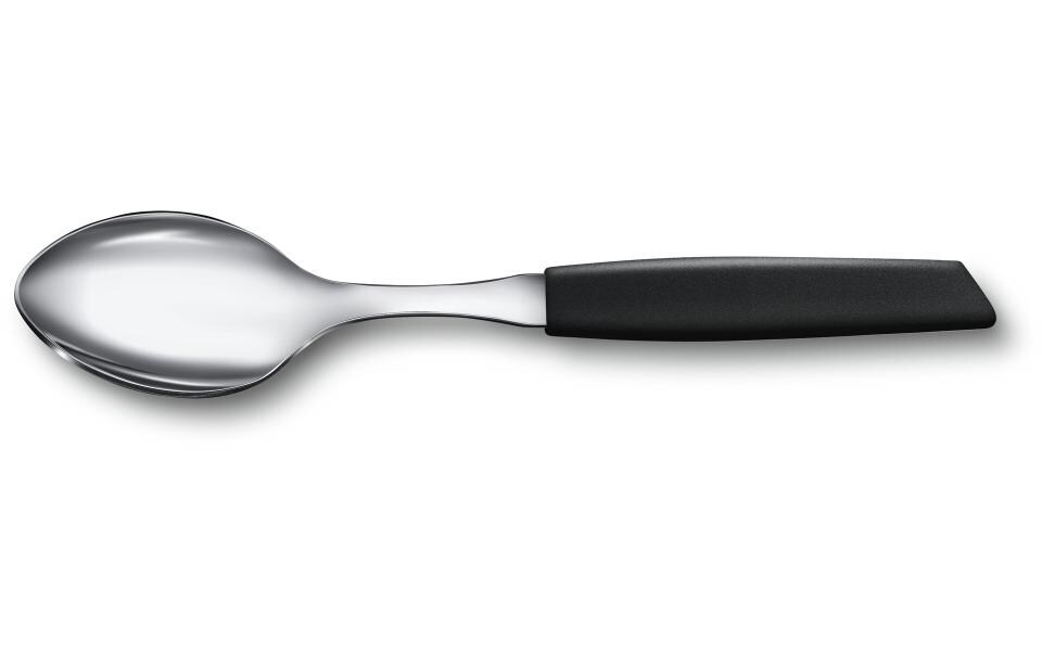 Kaffeelöffel Swiss Modern 1 Stück, SchwarzEleganter Kaffeelöffel aus rostfreiem Stahl