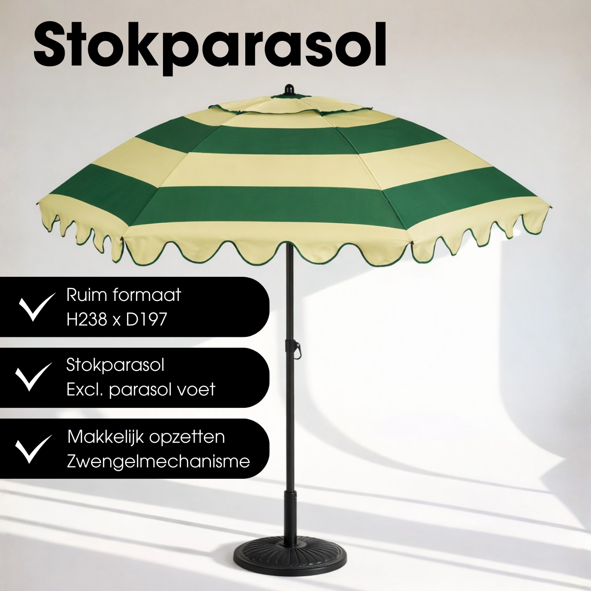 Mica Decorations Kantelbare Parasol 238 x Ã195 cm