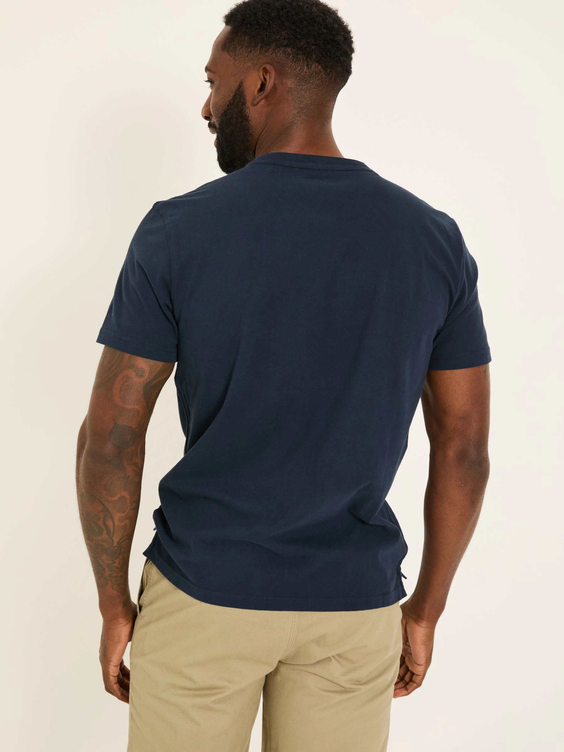 Marineblauw - FatFace T-shirt met korte mouwen