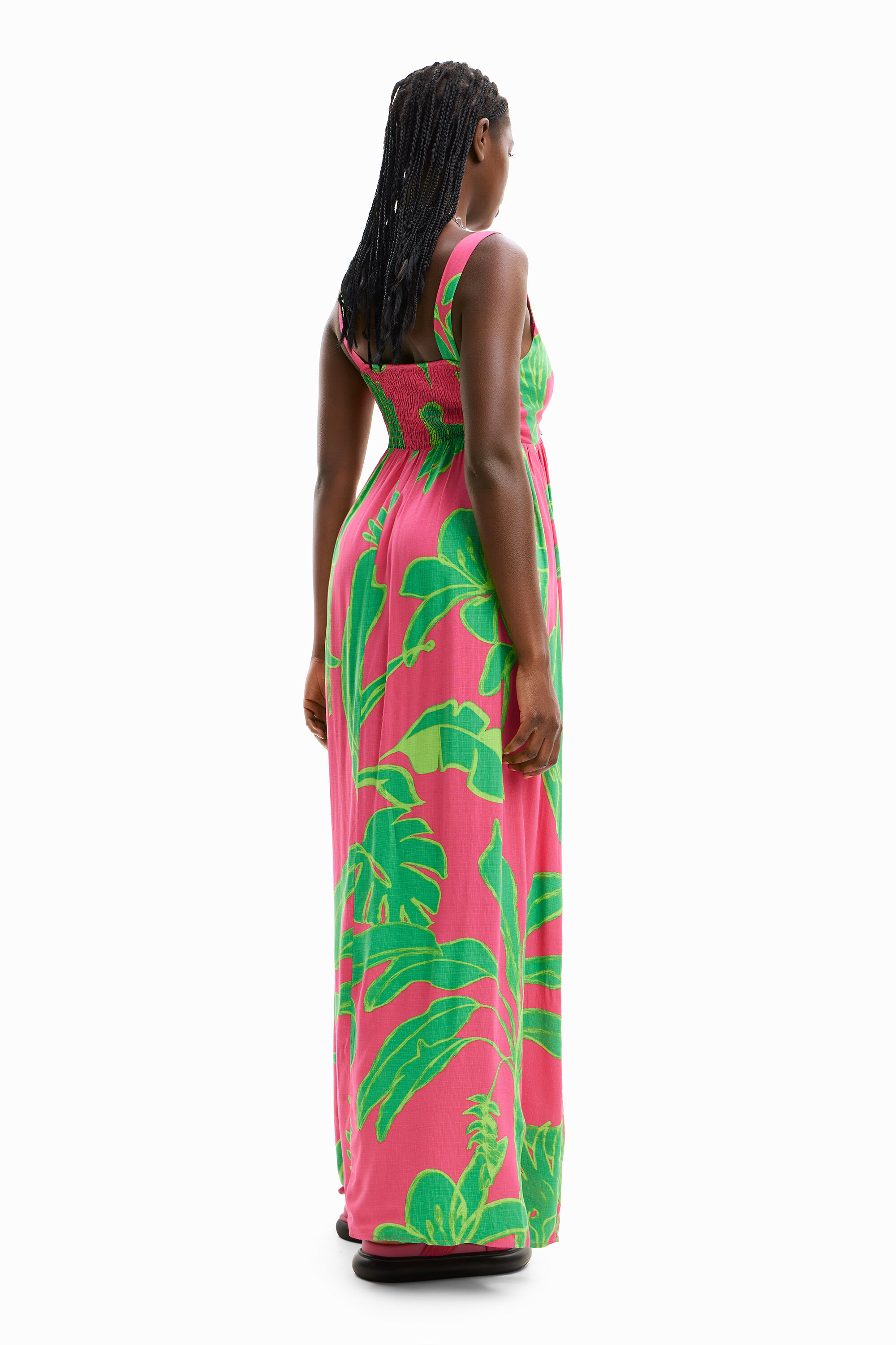 Robe longue encolure cache-cœur