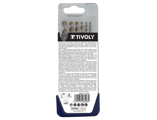 TIVOLY - Coffret de 6 foret technic multimatériau 10.80447, diam.4-5...