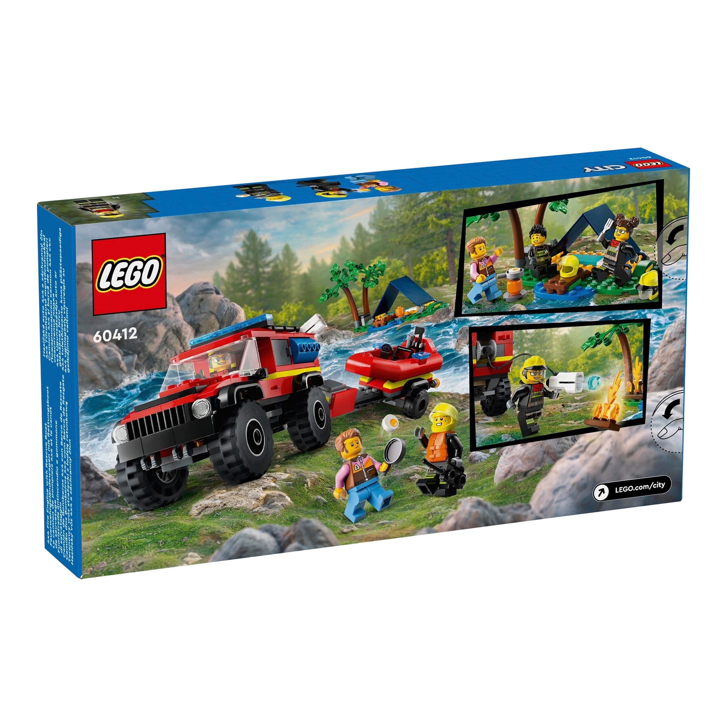 LEGO® - CITY 60412 Feuerwehrgeländewagen mit Rettungsboot