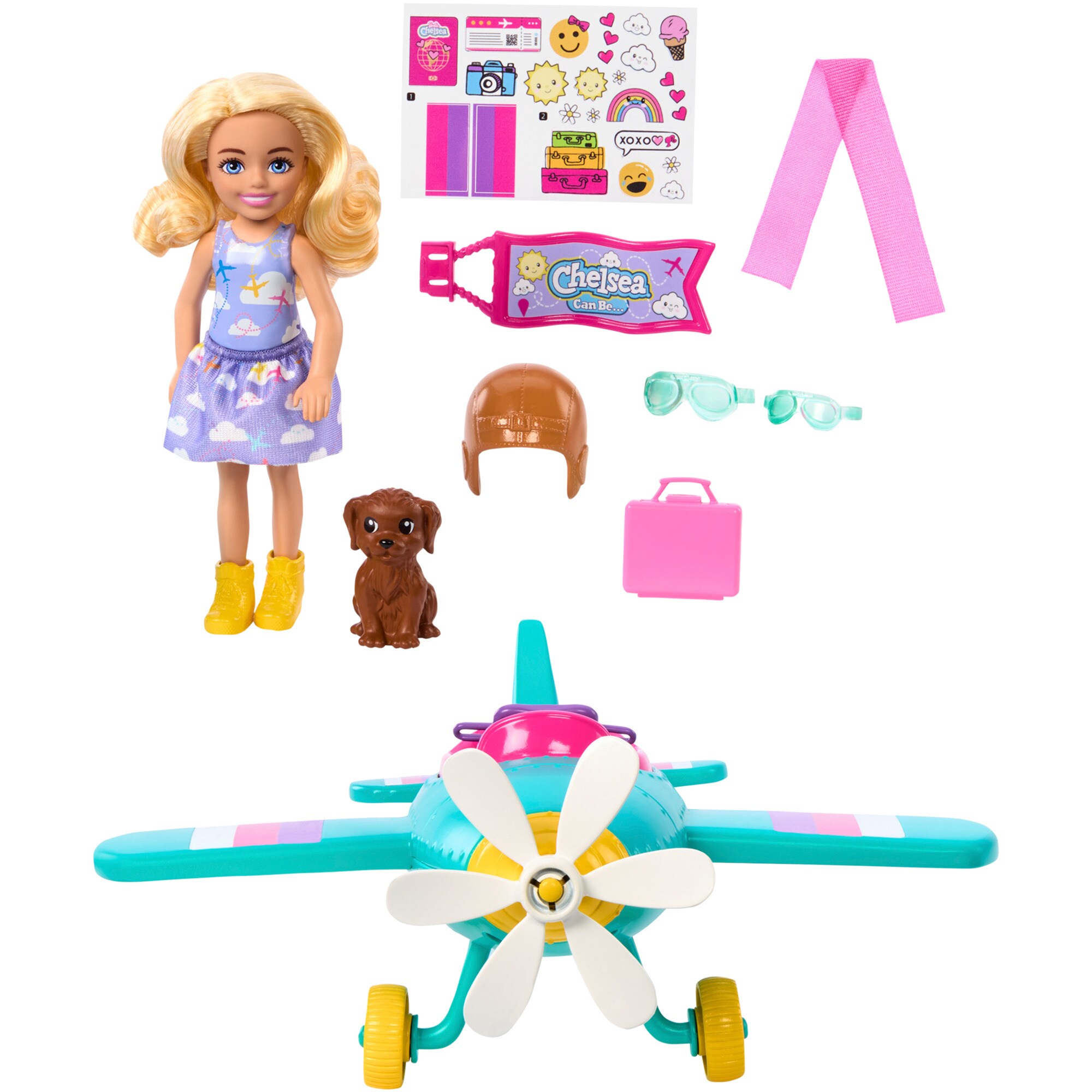 Mattel Puppe Barbie Family & Friends New Chelsea Can Be Plane
