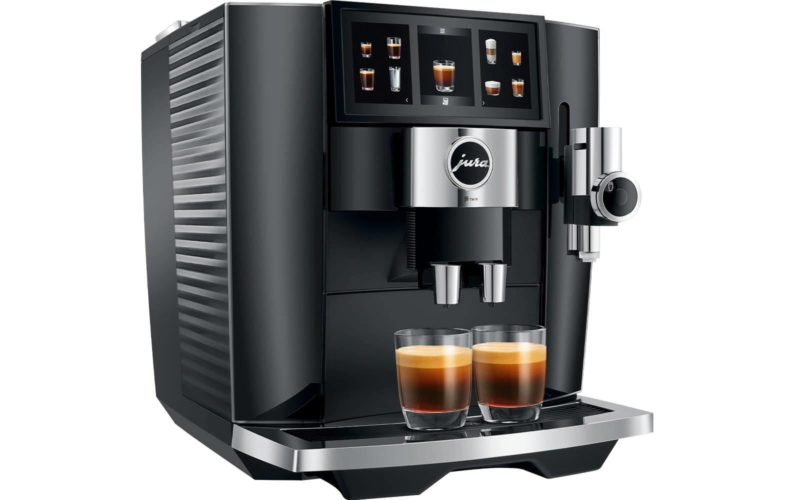 Kaffeevollautomat J8 twin Diamond Black (SA)<br>Zweitassen-Vollautomat für 31 verschiedene Kaffee- und Milchgetränke