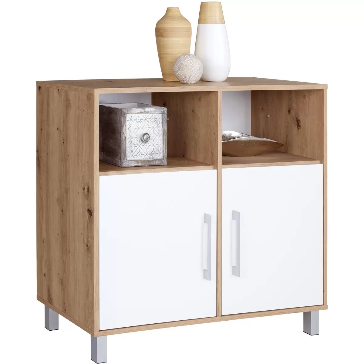 Kommode Box weiss,Eiche