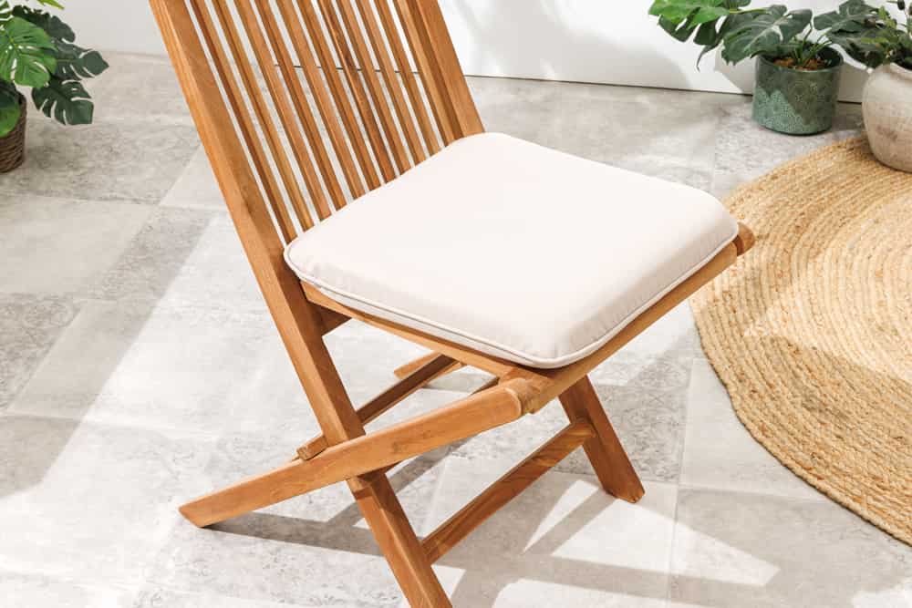 Outdoor Auflage COMFORT LINE 40x40cm beige Sitzkissen für Gartenstuhl