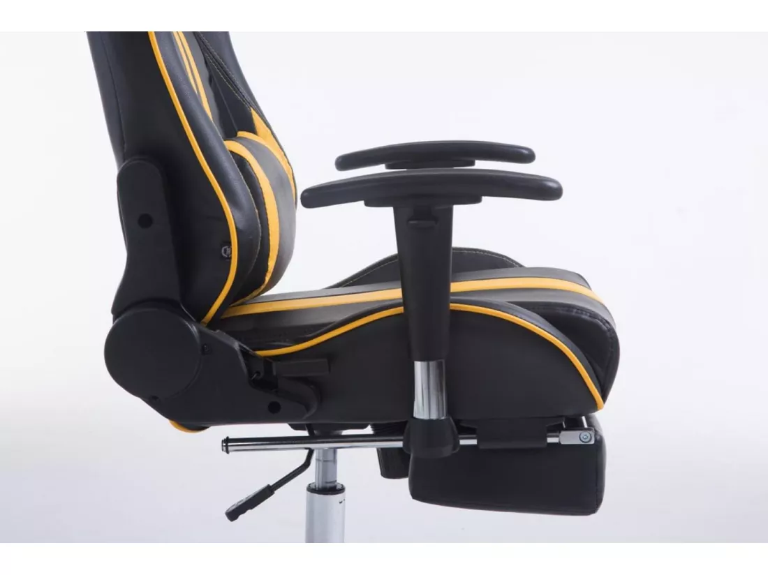 Chaise de bureau - Similicuir - Noir / Jaune - Limit