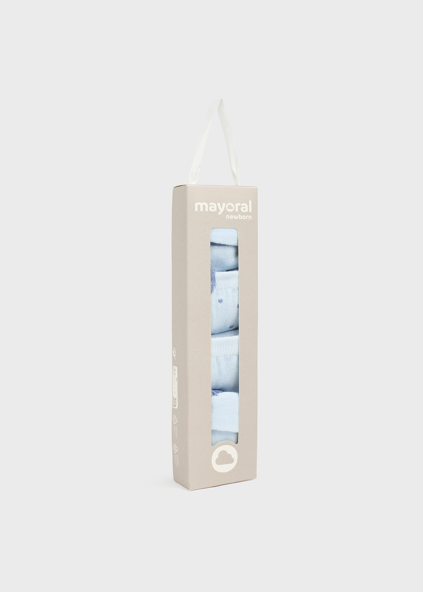 Conjunto de 4 meias de algodão orgânico para recém-nascidos
