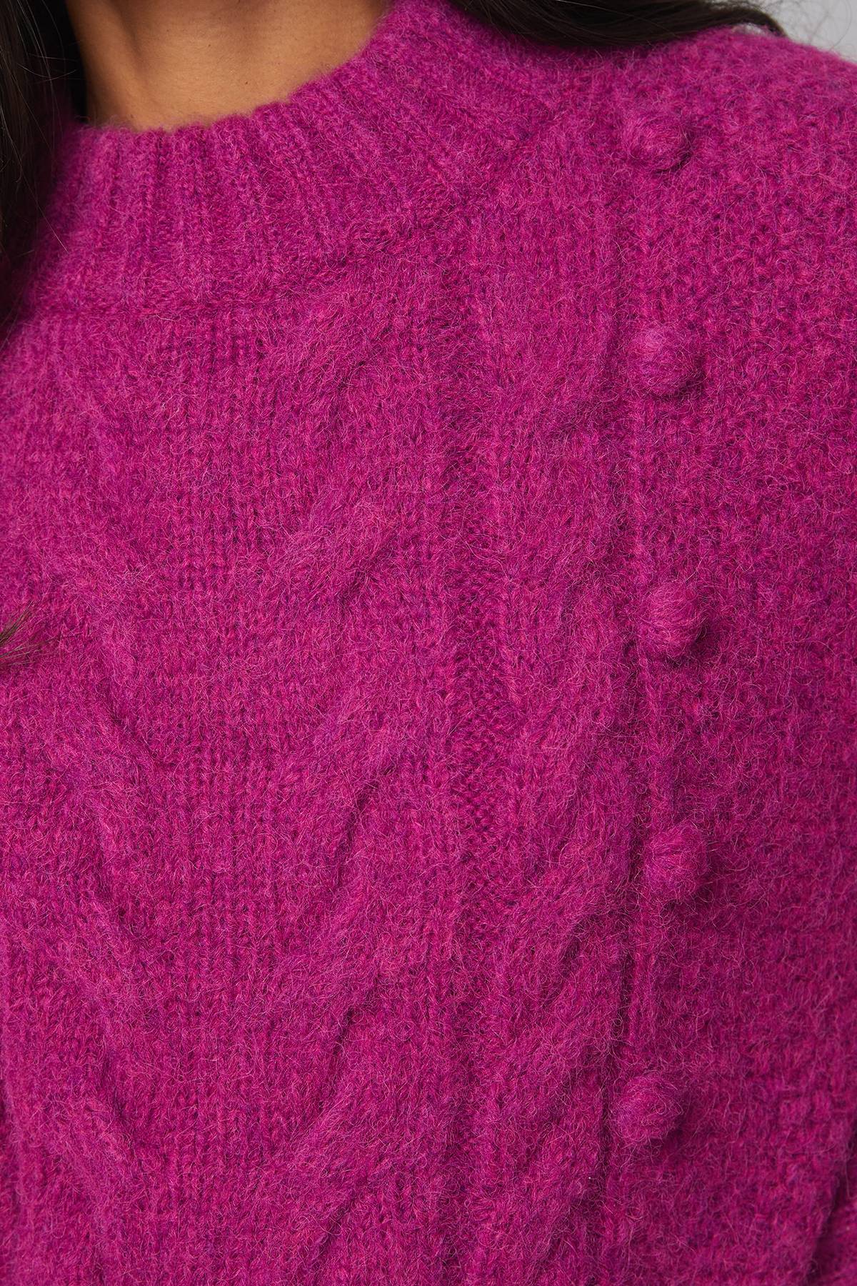 Wallis synthétiquell Torsadé à Pompons