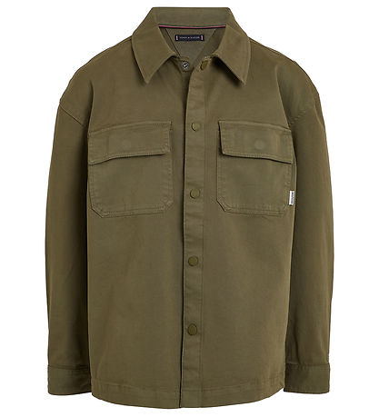 Tommy Hilfiger Hemd - Utility-Overshirt - Utility Olive