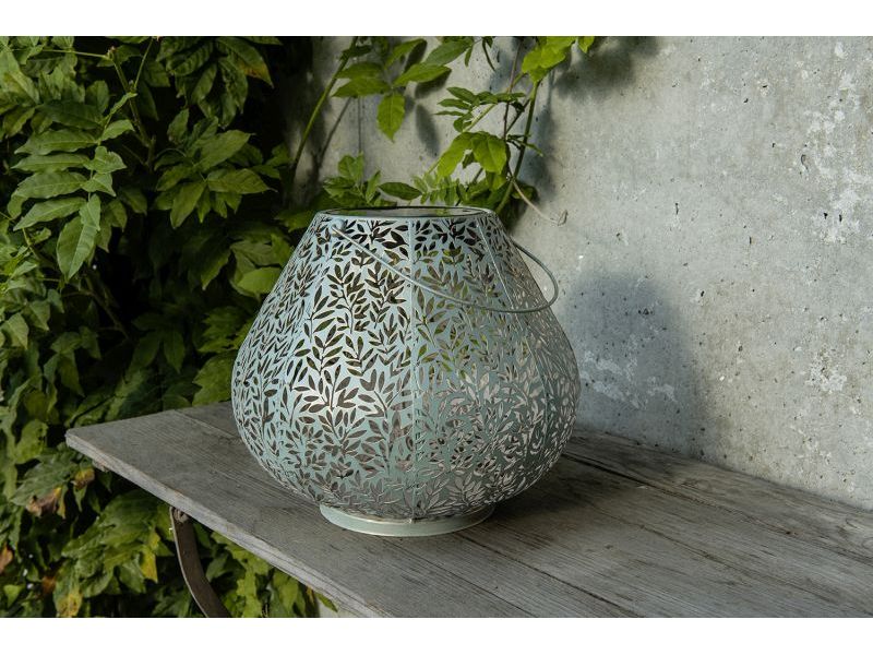 STT Laterne Solar Antic Mistral, 24 cm, Mint Solarleuchte zum Aufstellen oder Aufhängen