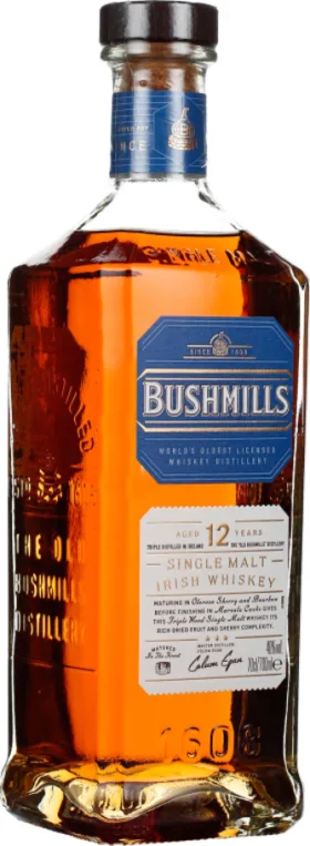 BUSHMILLS 12 YEARS SINGLE MALT 70CL