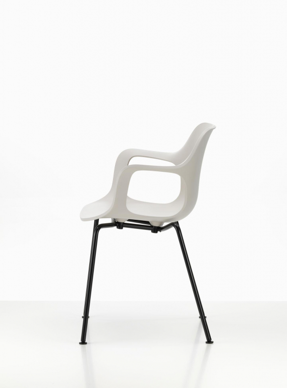 Vitra HAL RE armchair basic dark onderstel diepzwart