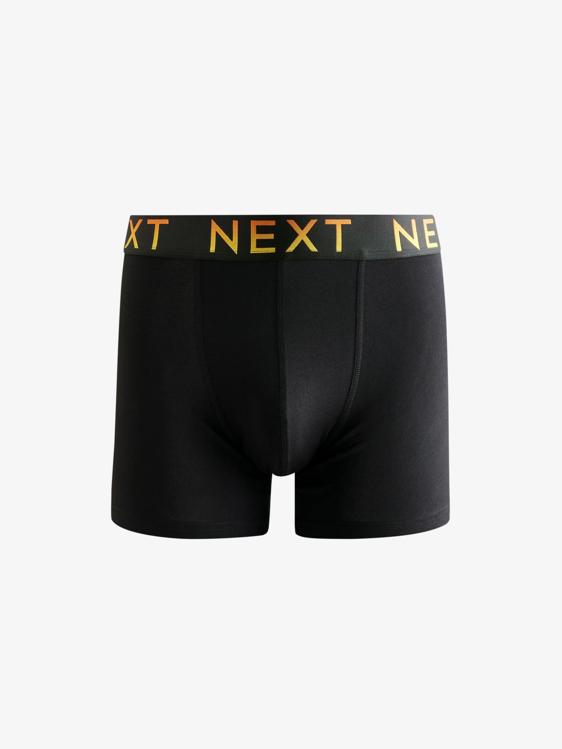 Zwart met ombré gekleurde taillebanden - Katoenrijke trunk boxershorts verpakking van 10