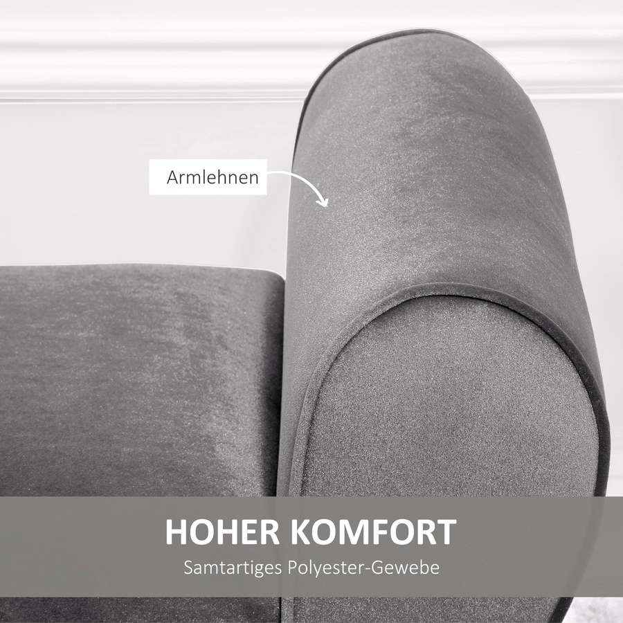 HOMCOM Sitzbank mit Stauraum grau
