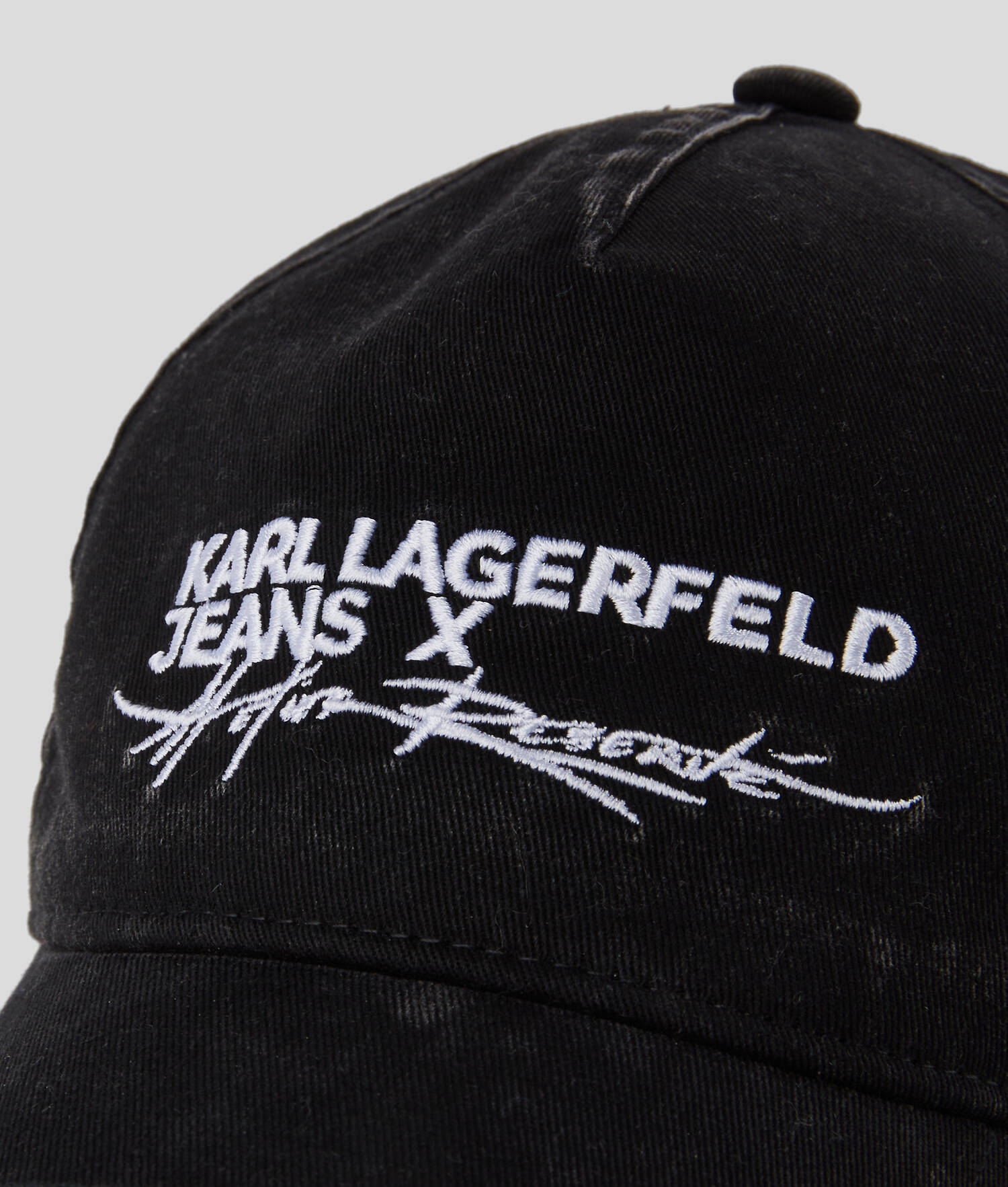 CASQUETTE EFFET DENIM DÉLAVÉ KLJ X ATELIER RESERVÉ - Noir lavé