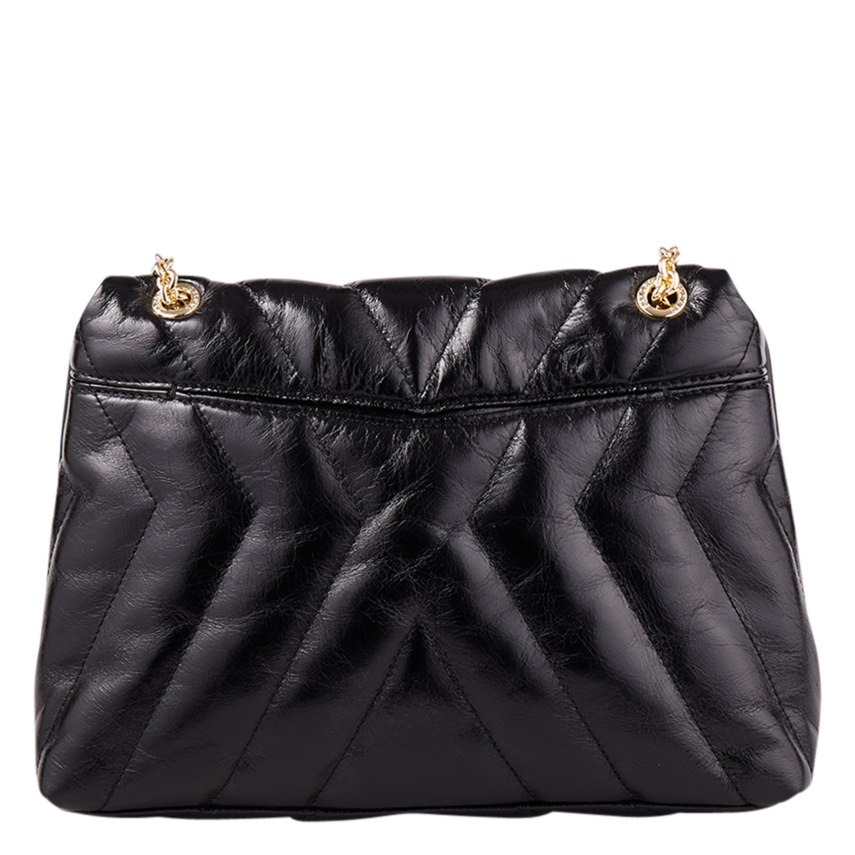 MILA - Sac bandoulière en cuir vieilli | Noir