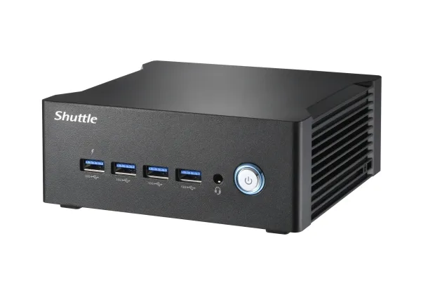 Shuttle XPC nano NA10H7 - Barebone - mini PC 1 x Ryzen 7 8845HS / op til 5.1 GHz - RAM 0 GB - Radeon 780M - Gigabit Ethernet