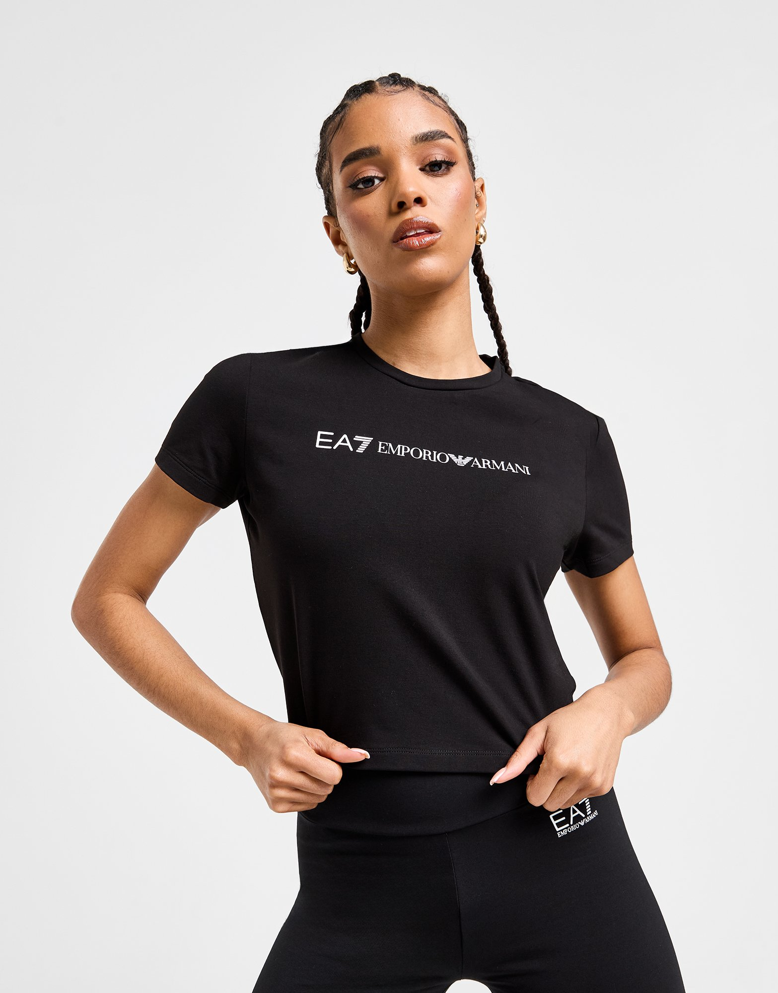 Emporio Armani EA7 T-shirt court Logo Slim Femme