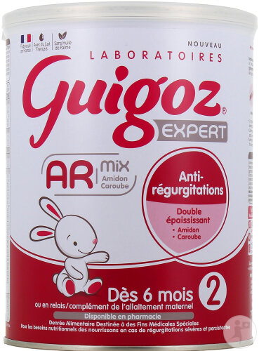 Guigoz Expert AR Mix 2 Lait 2ème Âge Anti-Régurgitations Dès 6 Mois Pot 780g