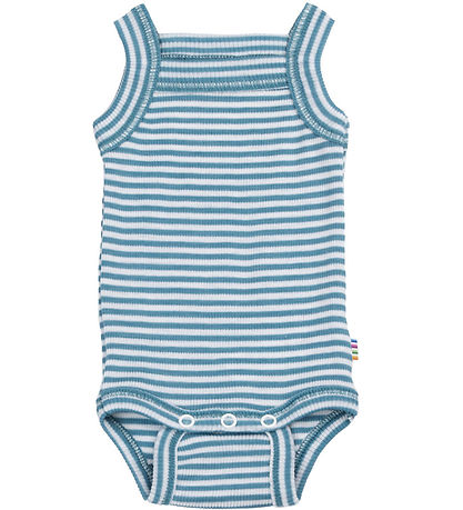 Joha Body ohne Ärmel - Rib - Wolle/Seide - Off White/Blau