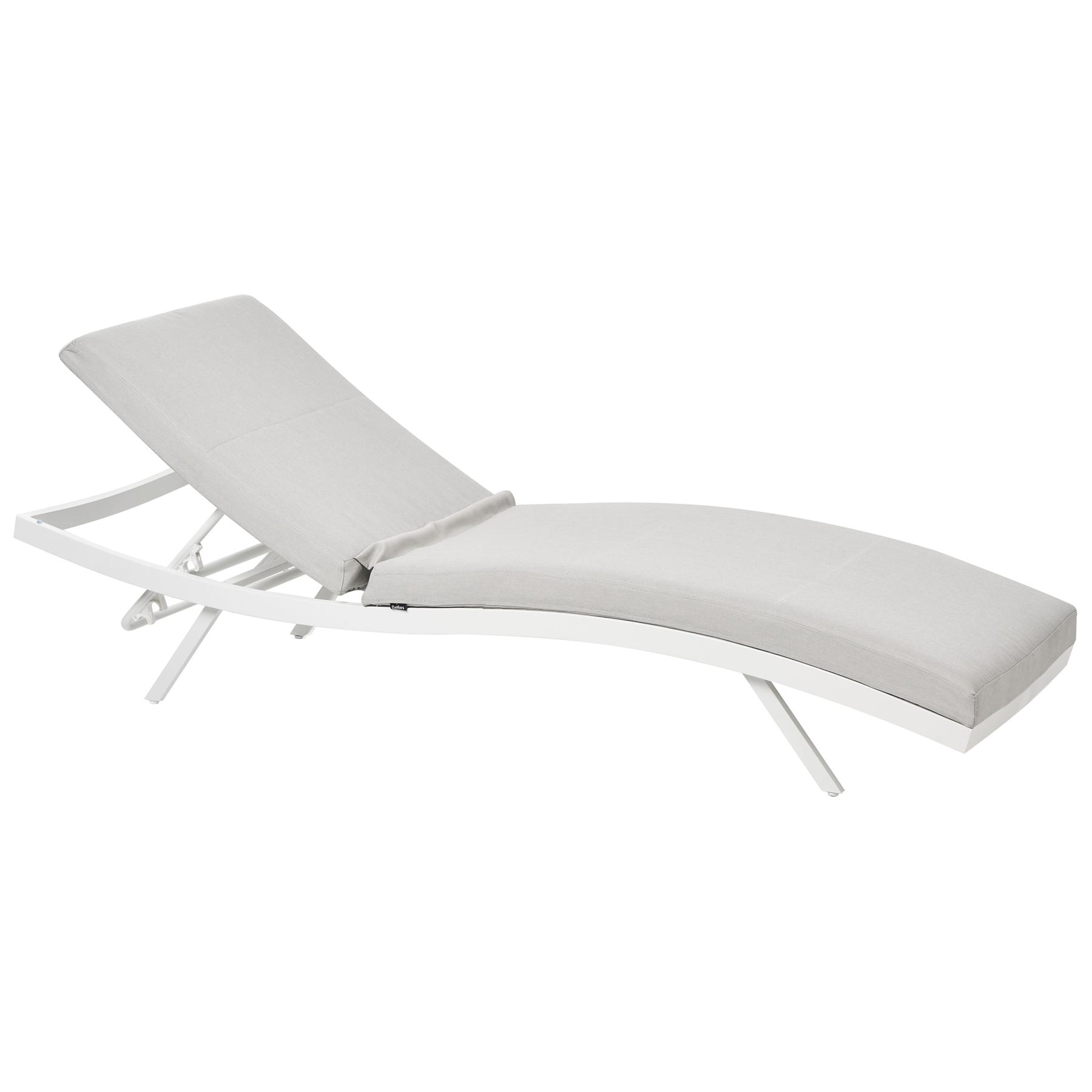 Beliani - AMELIA - Ligstoel set van 2 - Lichtgrijs - Olefine
