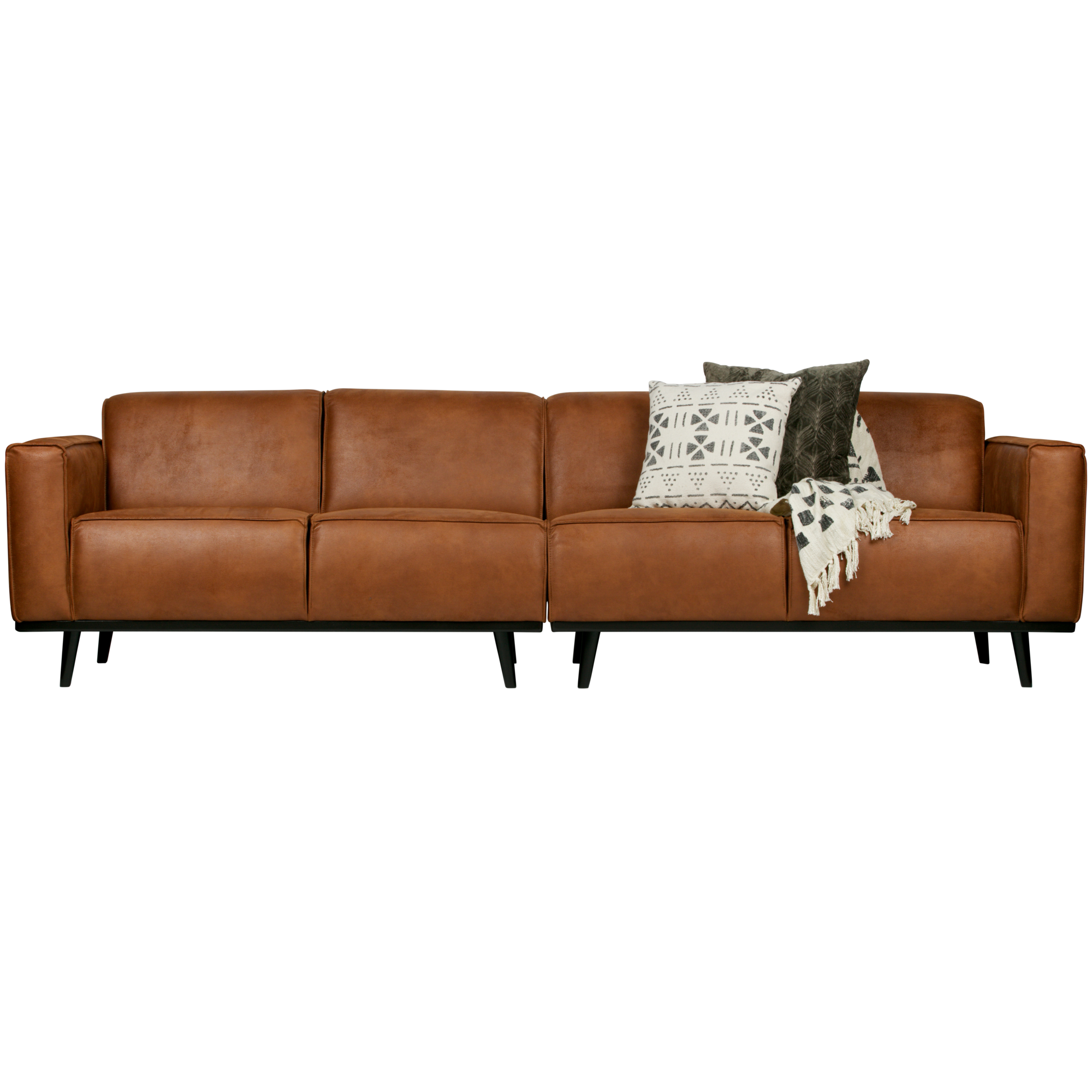 4-zits bank Statement Statement 4-zits Bank 280 cm - Lederlook - Cognac