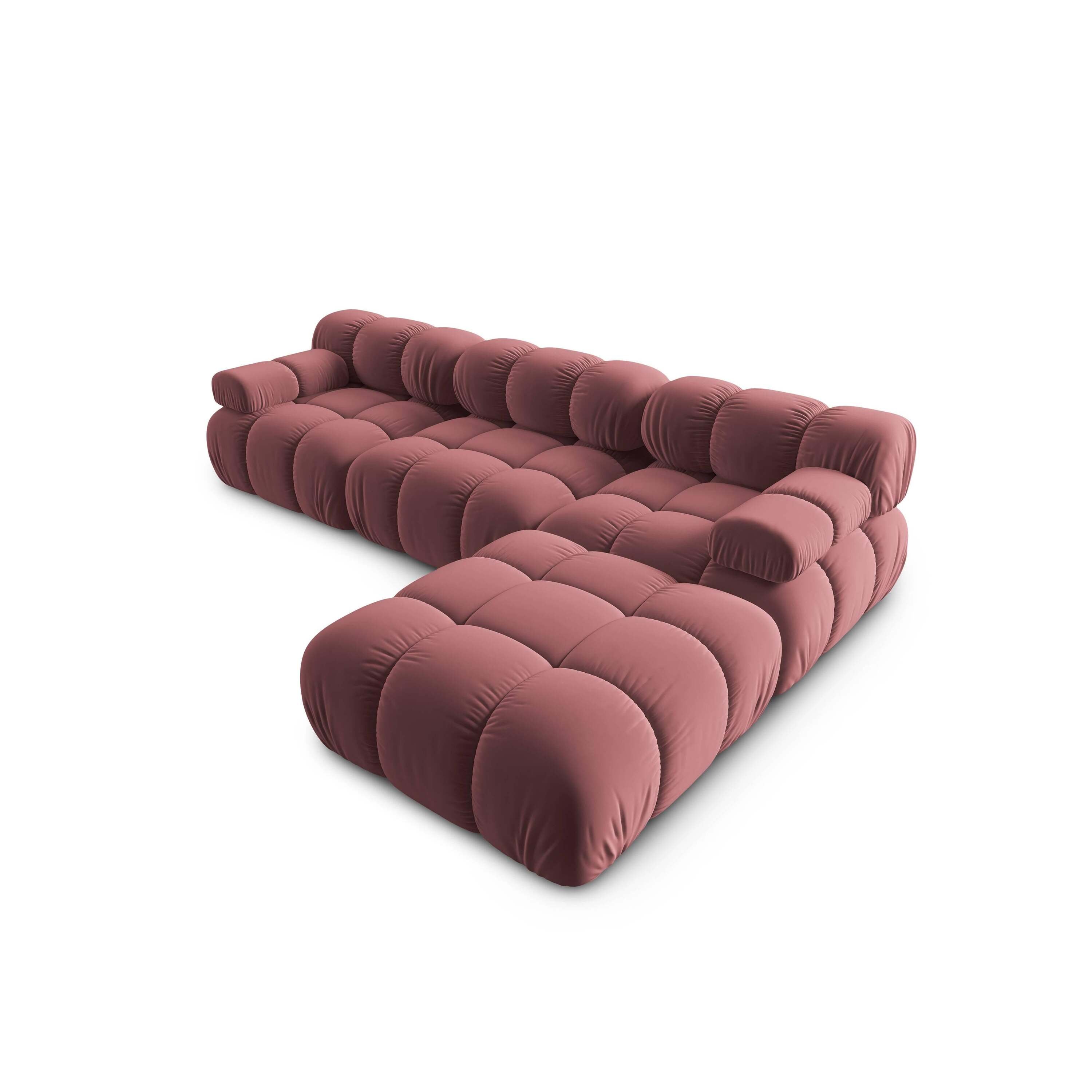 Milo Casa Tropea Modulaire Modulaire 3-zitsbank met Hocker - Roze