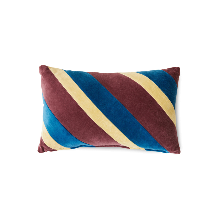 HKliving Striped velvet kussen 50x30 Speakeasy