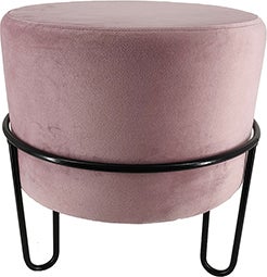House of Nature poef Juru roze D 38 H 40 cm