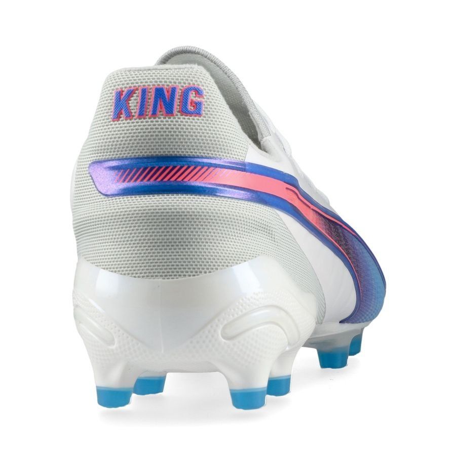 PUMA King Ultimate FG/AG Formula - Blanc/Bleu/Flat Light Gray/Crépuscule Femme