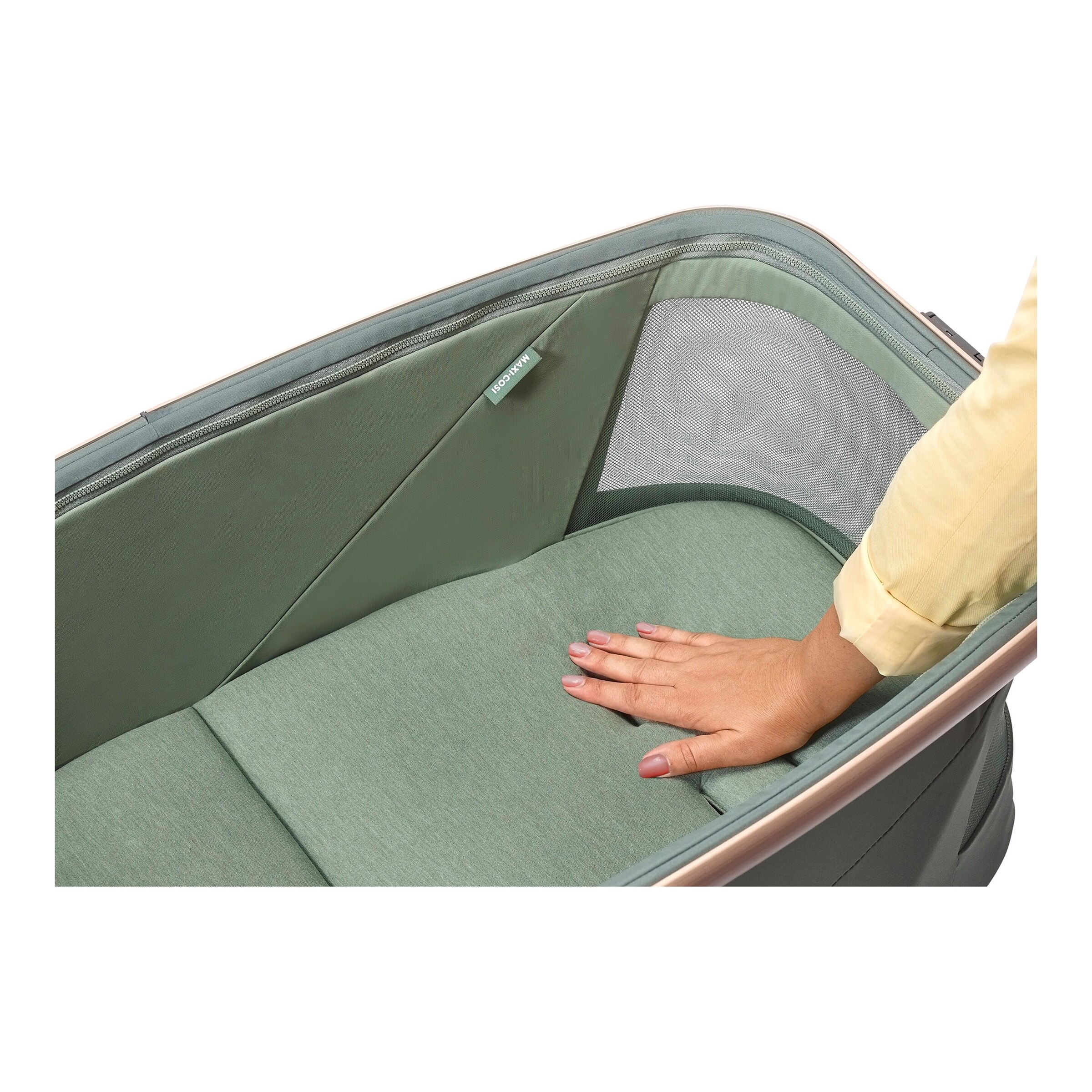 Maxi-Cosi Stubenwagen, Hochstuhl und Liegesessel Alba Beyond Green